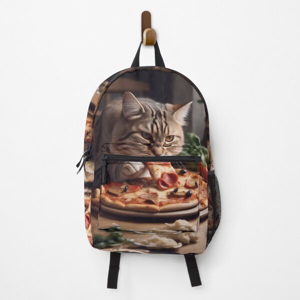 Item preview, A cat eating pizza designed and sold by M-Y-A-R-T-.