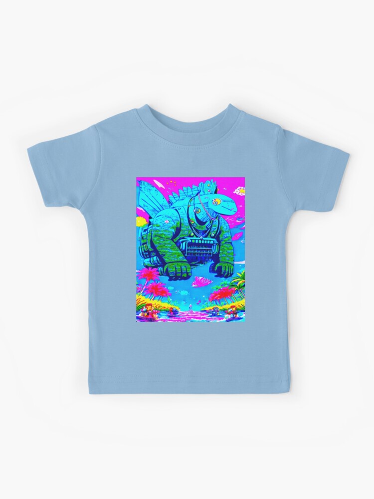 ANIME MANGA SURFING HAWAII KAIJU MOAI T-SHIRT  Kids T-Shirt by  ErikKarlsson