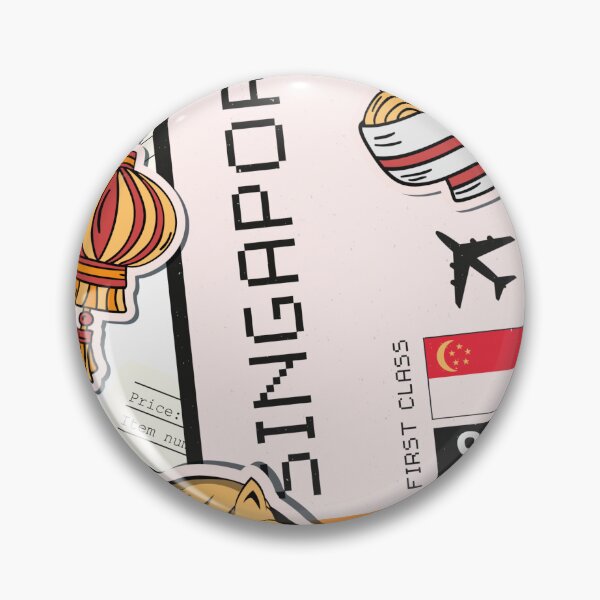 Aperçu de l'œuvre Singapore Boarding Pass créée et vendue par funnylifeusa.