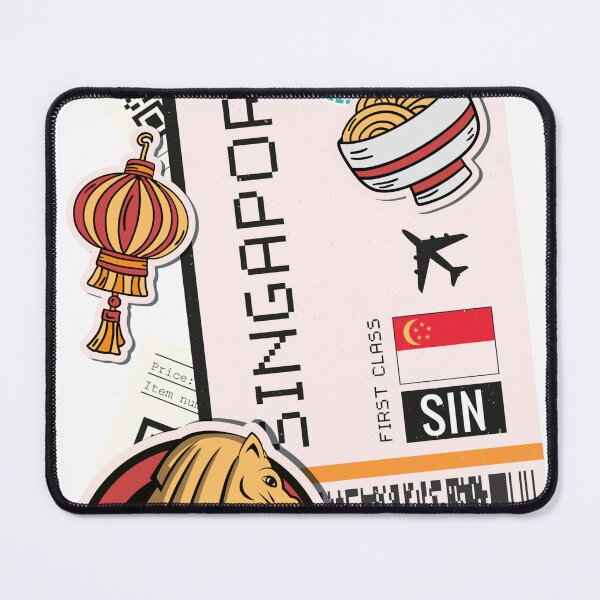 Item preview, Singapore Boarding Pass designed and sold by funnylifeusa.