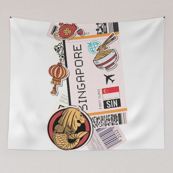 Item preview, Singapore Boarding Pass designed and sold by funnylifeusa.