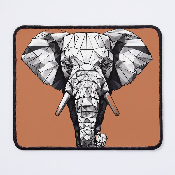 Item preview, "The Elephant and Geometric Figures: Artistic Fusion" designed and sold by Art-Vortex-fr.