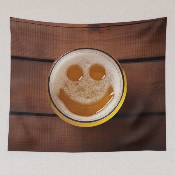 Item preview, Happy Beer Glass with a Smile designed and sold by salarkoshop.
