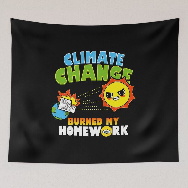 Item preview, Funny Climate Change Back to School Student Homework Excuse Joke designed and sold by BoggsNicolasArt.