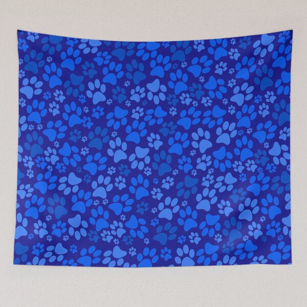 Item preview, dog footprints blue designed and sold by ZiphGames.