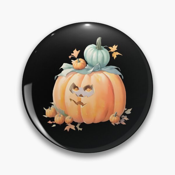 Item preview, Watercolor Hand Drawn Very Scary Halloween Pumpkins designed and sold by BloomCatB.