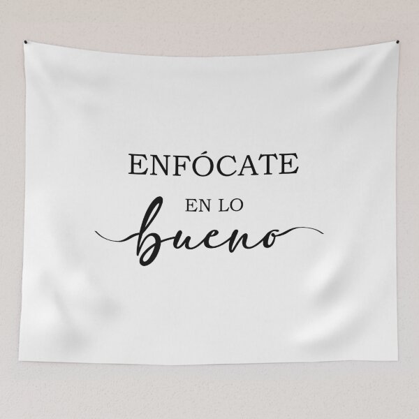 Item preview, Enfócate en lo bueno, Spanish quote designed and sold by Aryam Quotes.