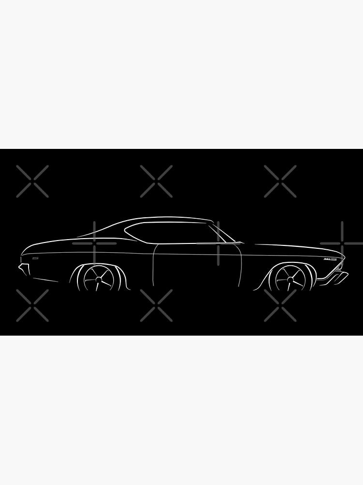 1969 Chevelle - profile stencil, white by mal-photography