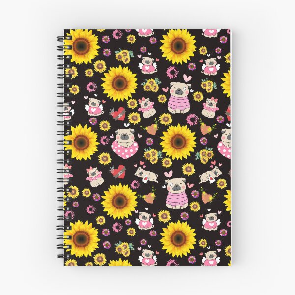 Item preview, Sunflower Pug Dog Pattern designed and sold by Wolfheartart.