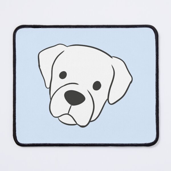 Item preview, Cute white boxer dog face illustration  designed and sold by Yaragold.