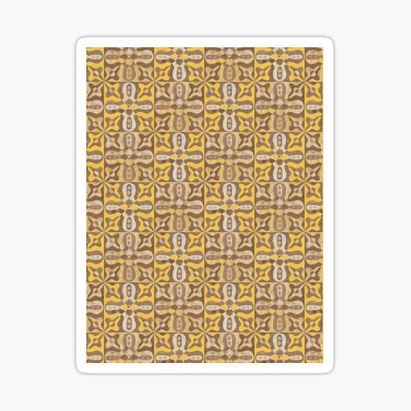 Vista previa del artículo con la obra «Azulejo vintage ocre», diseñado y vendido por Alessandro Remo Mazzoni Remotextiles.