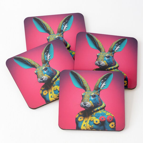 Item preview, hare in floral dress designed and sold by MacLis.