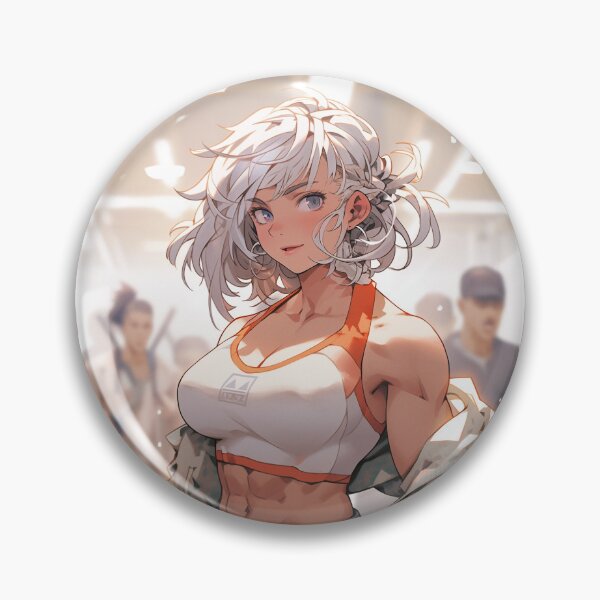 Artikelvorschau, Bild eines muskulösen Anime-Mädchens, Bodybuilder-Mädchen im Anime-Stil, hochwertige KI-Bilder entworfen und verkauft von DigitAIShop.