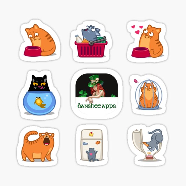Funny Cat Sticker Pack 3 Sticker