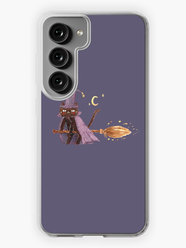 Samsung Galaxy Phone Case, Cat Wizard in Halloween Night                         designed and sold by Rosemary-Cat