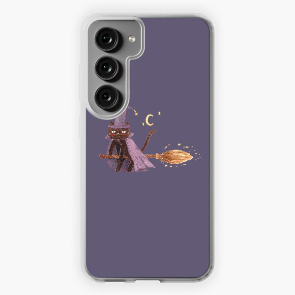 Cat Wizard in Halloween Night Samsung Galaxy Soft Case