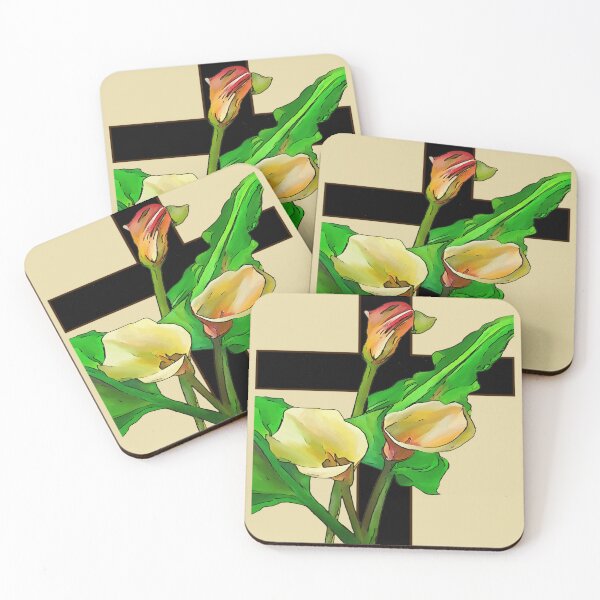 Aperçu de l'œuvre Trois lys Calla et art de la croix chrétienne créée et vendue par taiche.