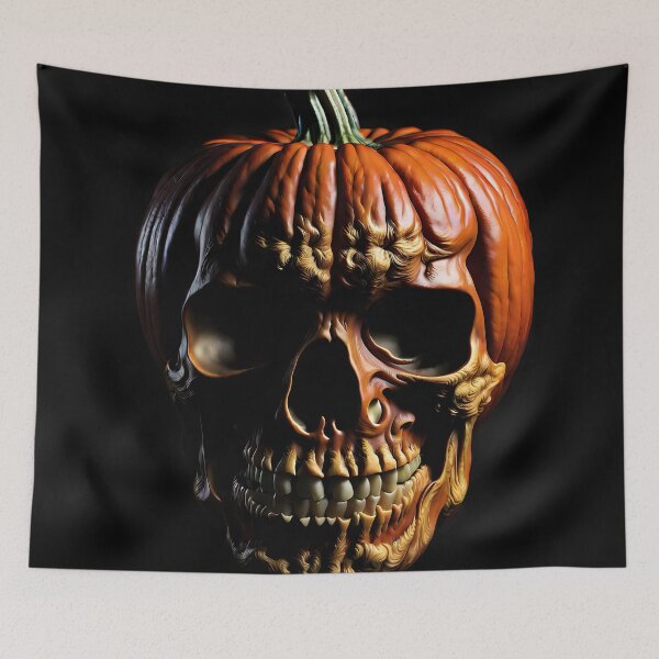 Item preview, Pumpkin Skull designed and sold by DiscoGypsyFish.