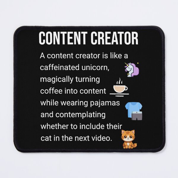 Item preview, Content Creator, funny definition, for social media fans designed and sold by All Year Round.