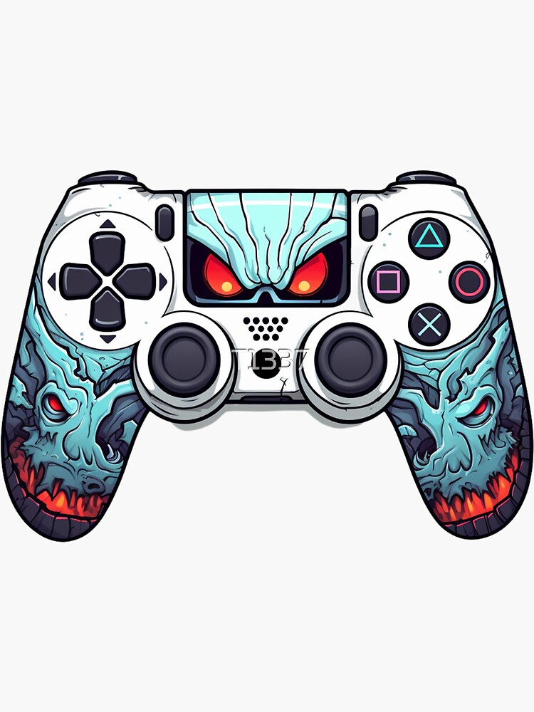 PS4 Controller store Red Skulls