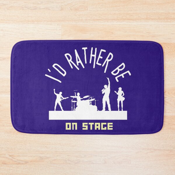 Item preview, I´d rather be on music stage, white text and image. Gifts & Merchandise designed and sold by LindaLG.