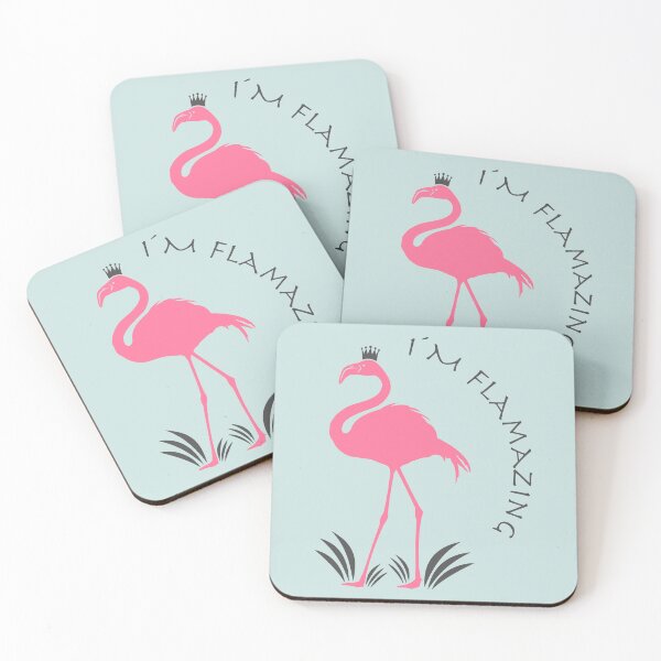Item preview, Flamingo with crown and lettering I`m flamazing designed and sold by MANUDOODLE.