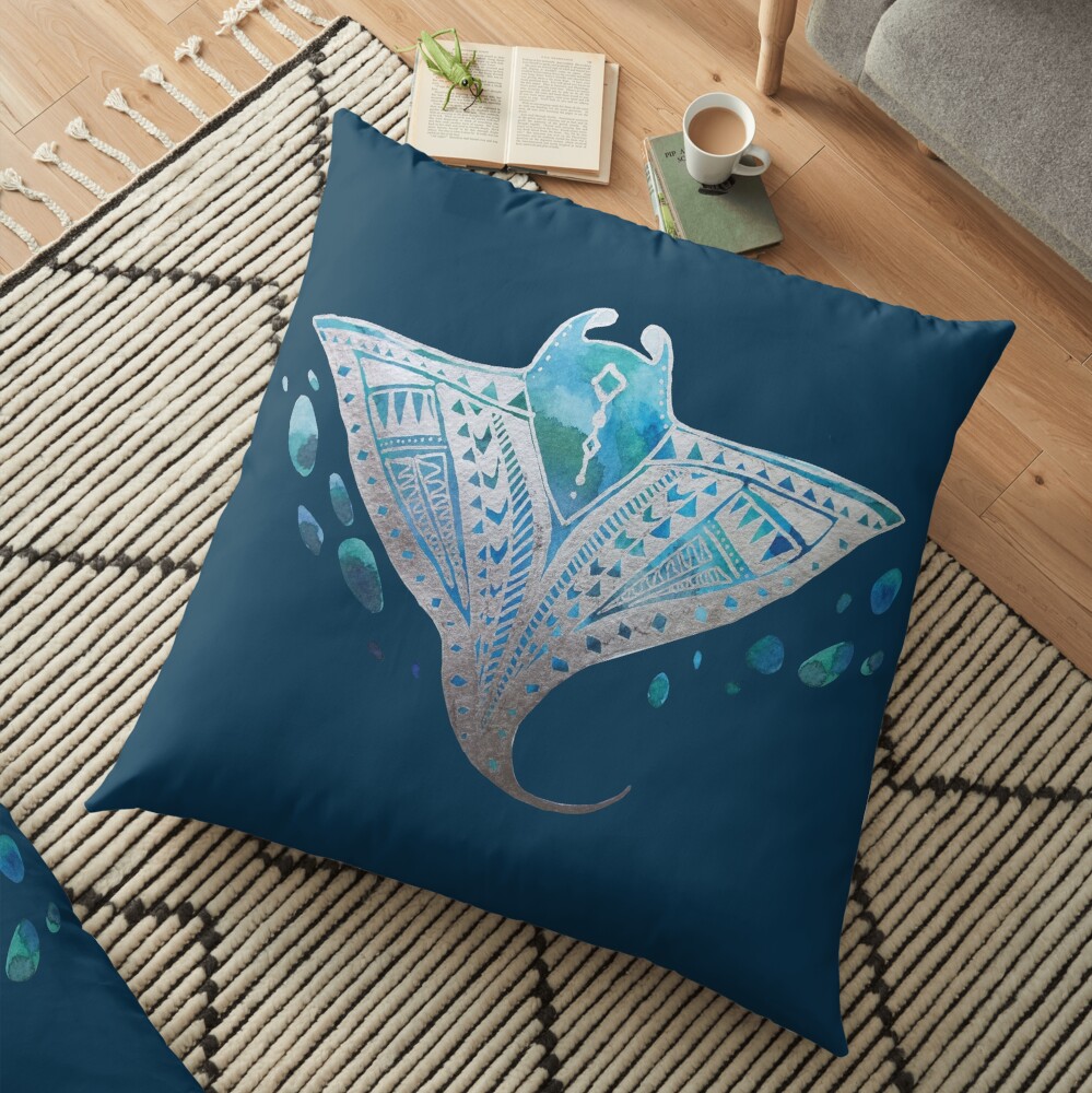 manta ray pillow
