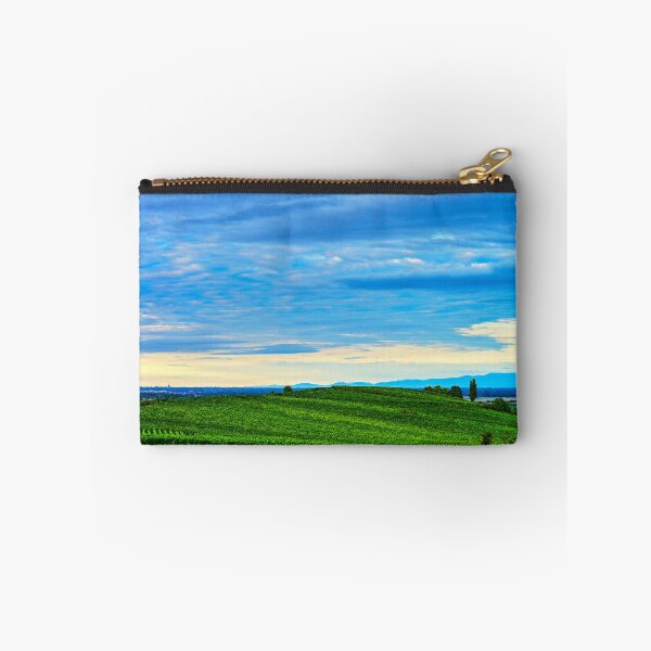 Item preview, Beautiful green hill with vineyards and blue sunset sky, Alsace, France designed and sold by Alexander Sorokopud.