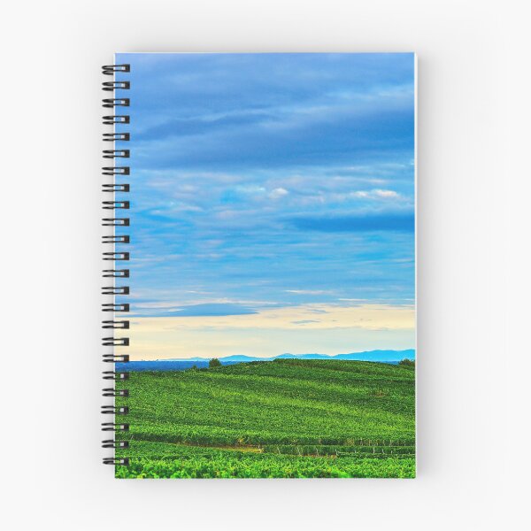 Item preview, Beautiful green hill with vineyards and blue sunset sky, Alsace, France designed and sold by Alexander Sorokopud.