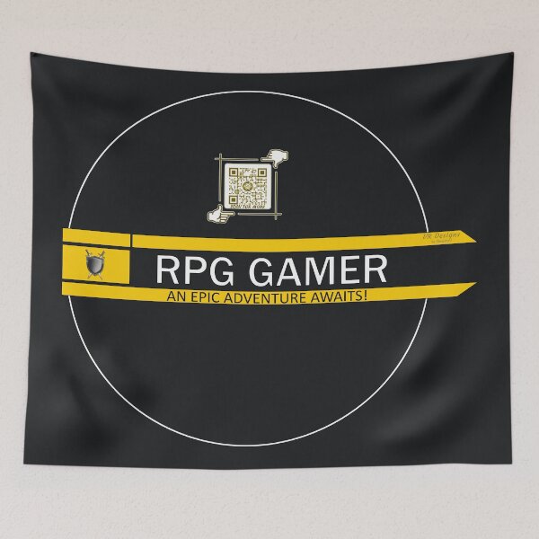 Item preview, RPG Gamer - An Epic Adventure Awaits! Gaming Logo V3 (Yellow/Black) designed and sold by Visual Resolutions.
