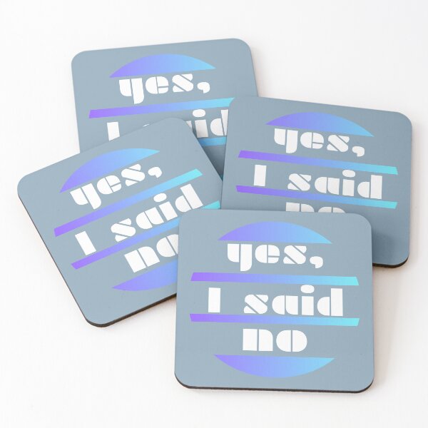 Item preview, Yes, I said no - white letters on a blue circle background designed and sold by SplashTastic.