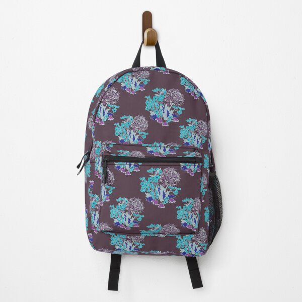 Item preview, Floral pattern blue version brown background. designed and sold by GENEST-V.