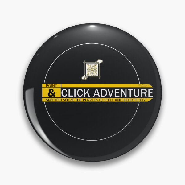 Item preview, Point & Click Adventure Gaming Logo V3 (Yellow/Black) designed and sold by Visual Resolutions.