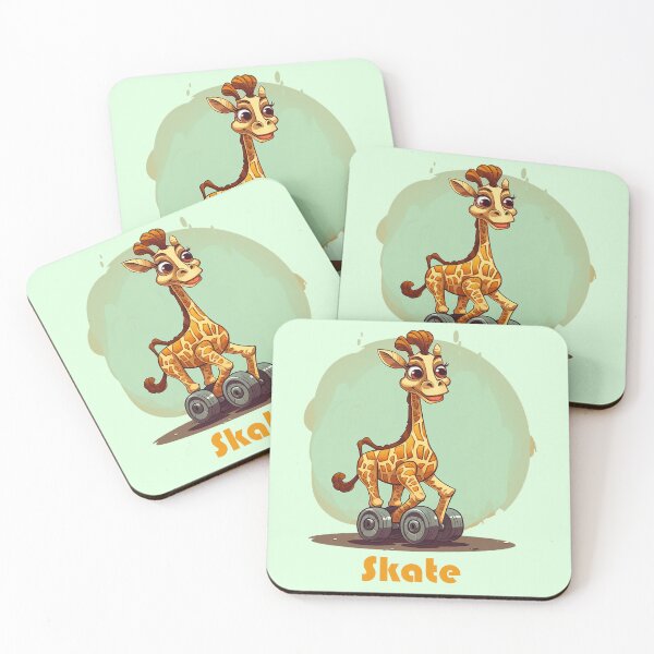 Item preview, giraffe skateboard designed and sold by Art91design.