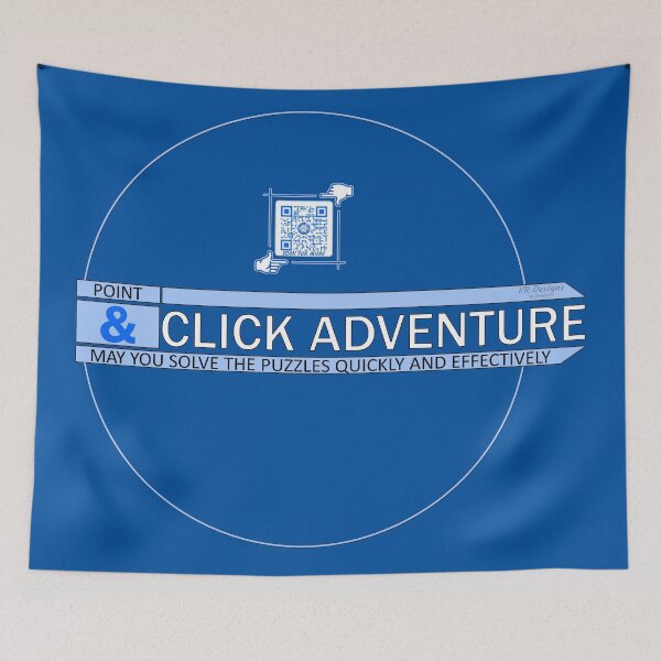 Item preview, Point & Click Adventure Gaming Logo V3 (Blue/White) designed and sold by Visual Resolutions.