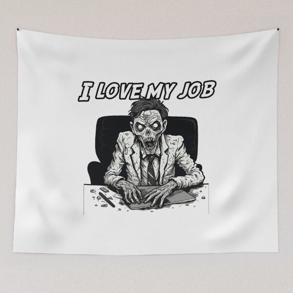 Item preview, Office Zombie I LOVE MY JOB designed and sold by Anbe_design.