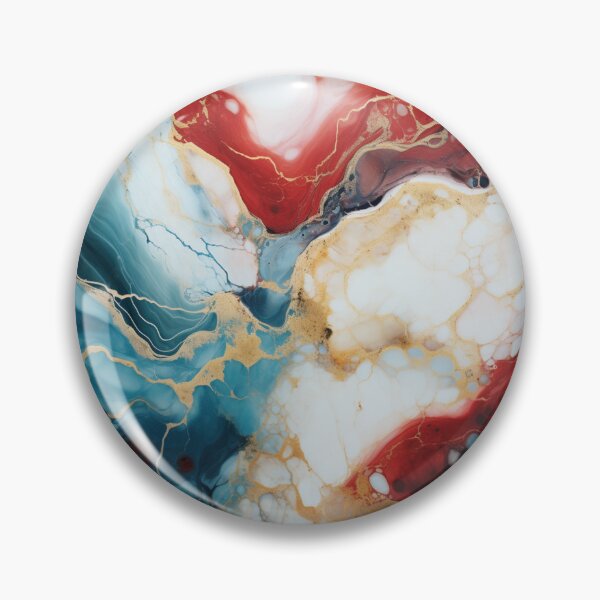 Item preview, Multicolor luxury red and blue marble pattern designed and sold by SmileshareShop.