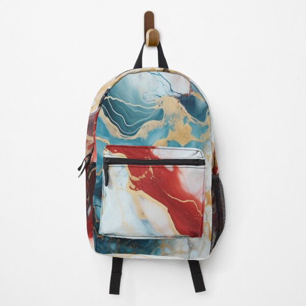 Item preview, Multicolor luxury red and blue marble pattern designed and sold by SmileshareShop.