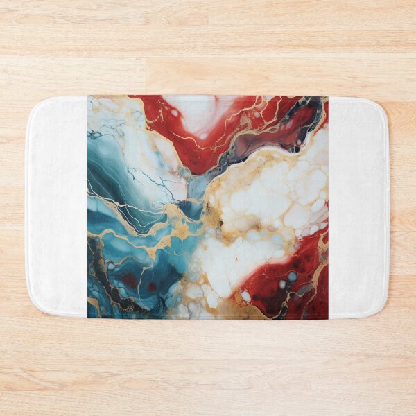 Item preview, Multicolor luxury red and blue marble pattern designed and sold by SmileshareShop.