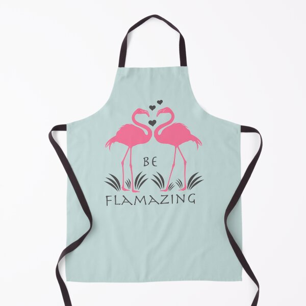 Item preview, Flamingo with hearts and lettering be flamazing designed and sold by MANUDOODLE.