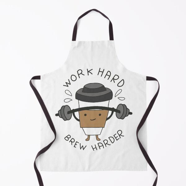 Item preview, Work Hard Brew Harder - Funny Coffee Pun designed and sold by ZaryousStuff.