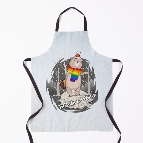 Item preview, Winter Vibes, Bear With Scarf In Rainbow Flag Colors designed and sold by Savchuk-Vova.