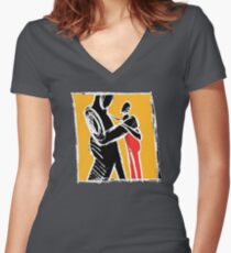 face your fears Women's Fitted V-Neck T-Shirt