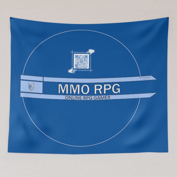 Item preview, MMO RPG - Online RPG Gamer Logo V3 (Blue/White) designed and sold by Visual Resolutions.