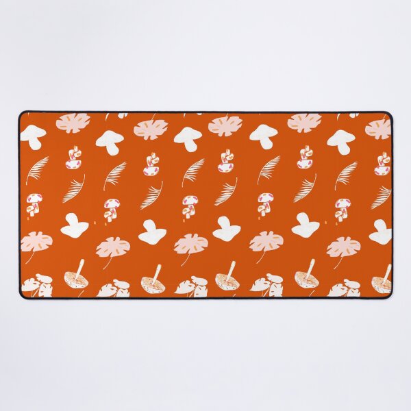 Item preview, Orange Jungle Bliss: White, Pink Mushroom & Monstera designed and sold by ara-designs.