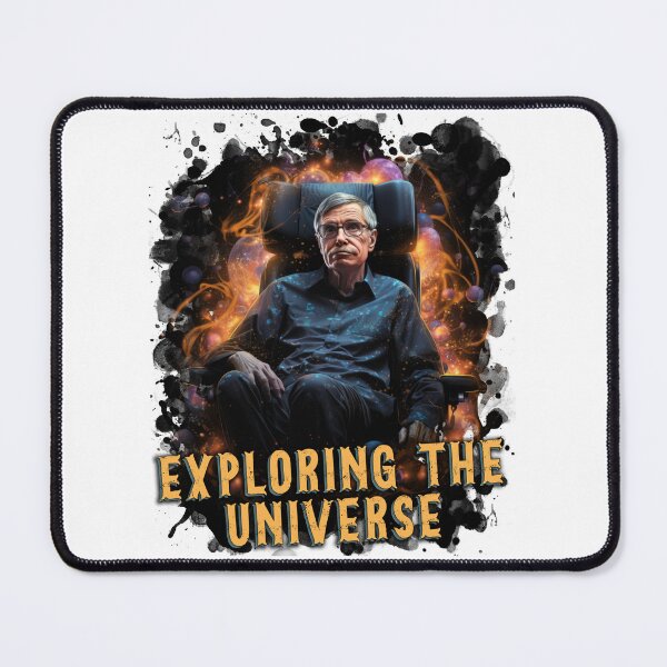 Item preview, A cosmic image of Stephen Hawking "EXPLORING THE UNIVERSE" designed and sold by LunarLandscapes.