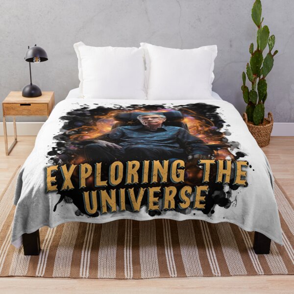 Item preview, A cosmic image of Stephen Hawking "EXPLORING THE UNIVERSE" designed and sold by LunarLandscapes.