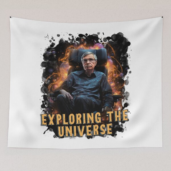 Item preview, A cosmic image of Stephen Hawking  "EXPLORING THE UNIVERSE" designed and sold by LunarLandscapes.