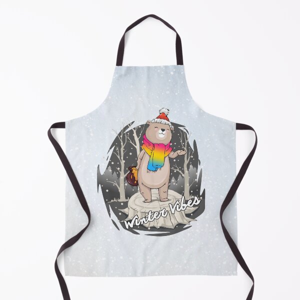 Item preview, Winter Vibes, Bear With Scarf In Pansexual Flag Colors designed and sold by Savchuk-Vova.