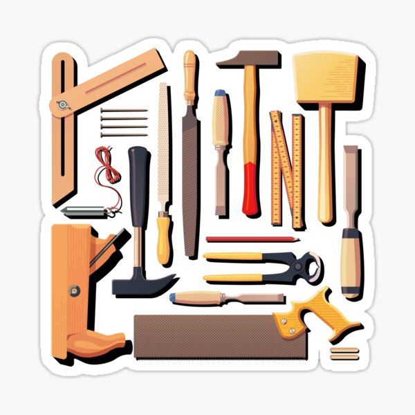 outils de menuisier Sticker